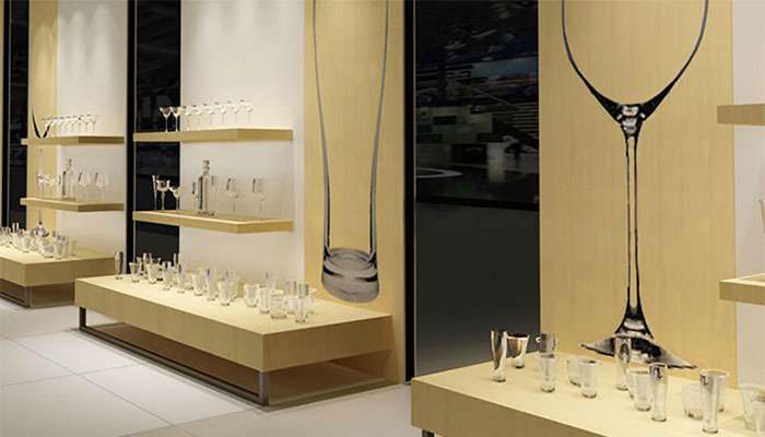 玻璃器皿產(chǎn)品展廳設計效果圖