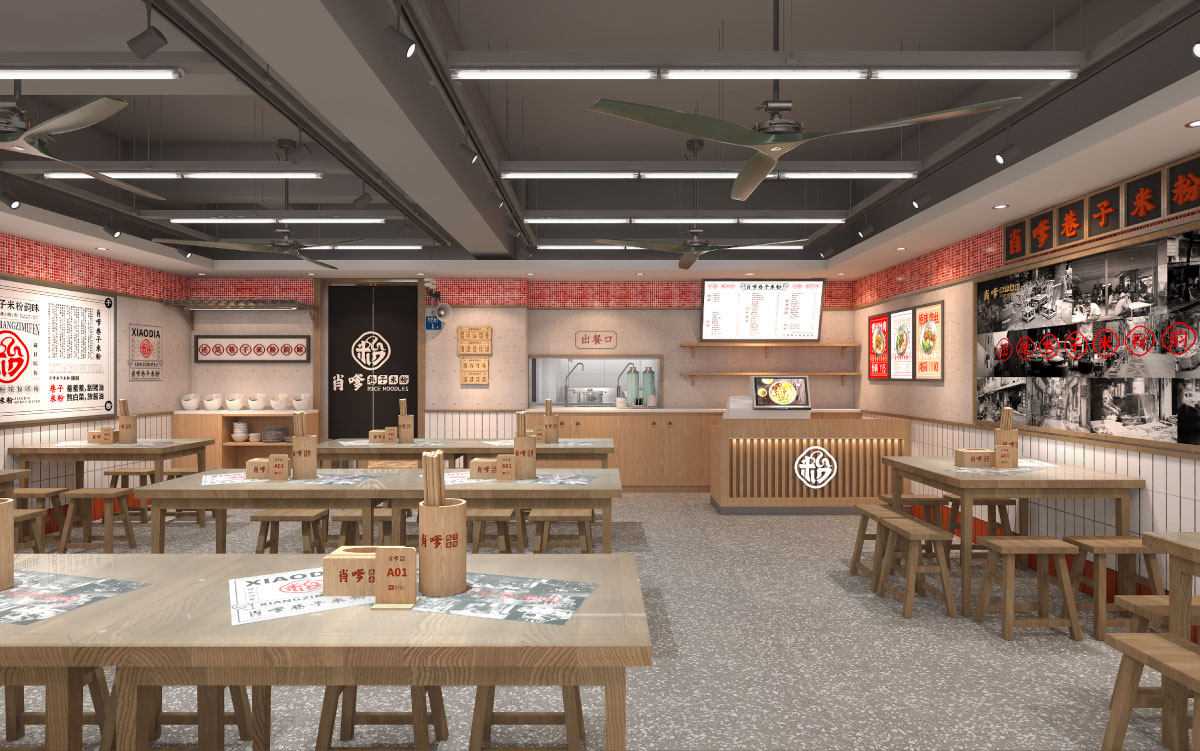 180平米鄭州快餐店裝修設(shè)計(jì)效果圖