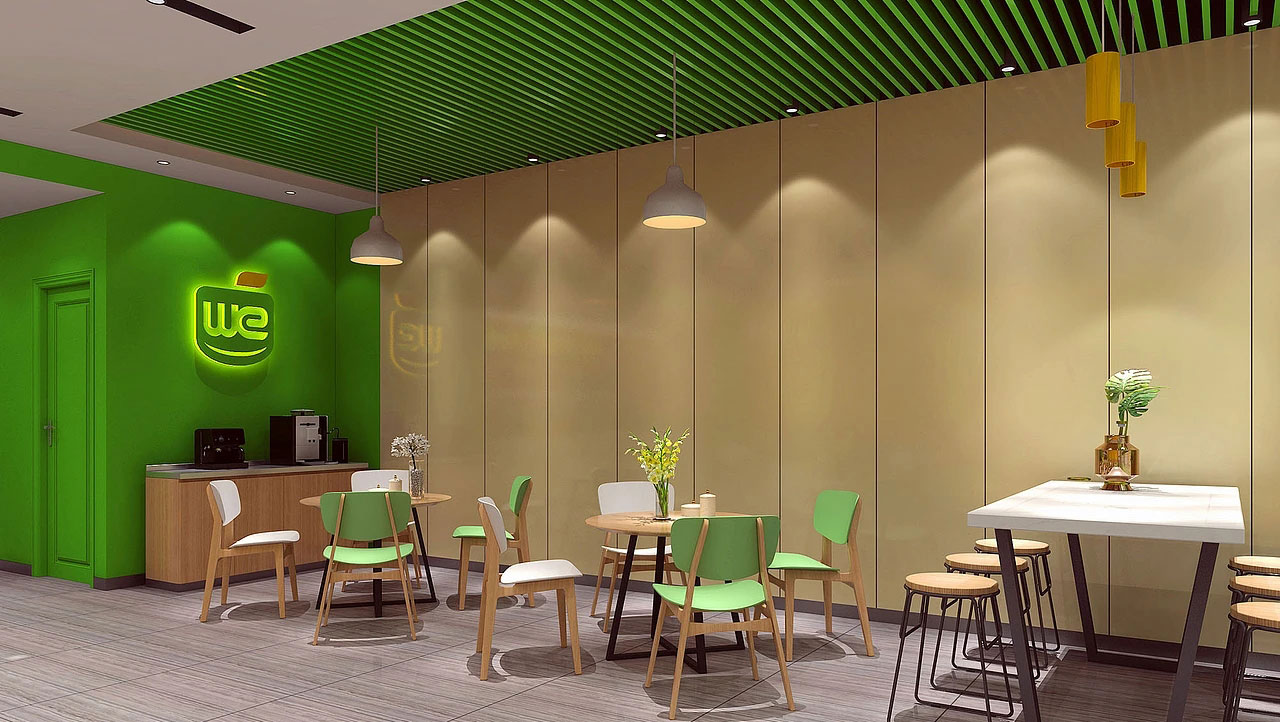 115平米鄭州漢堡店裝修設計效果圖