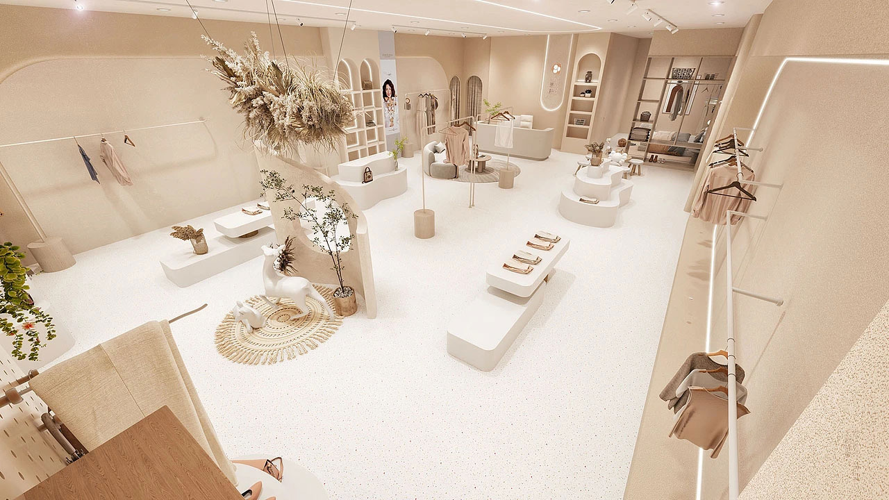 210平米鄭州女裝店面裝修設(shè)計效果圖