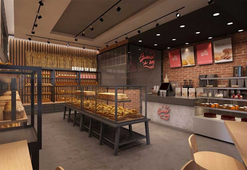 鄭州烘焙店裝修設(shè)計費(fèi)用：展示柜燈光設(shè)計報價明細(xì)